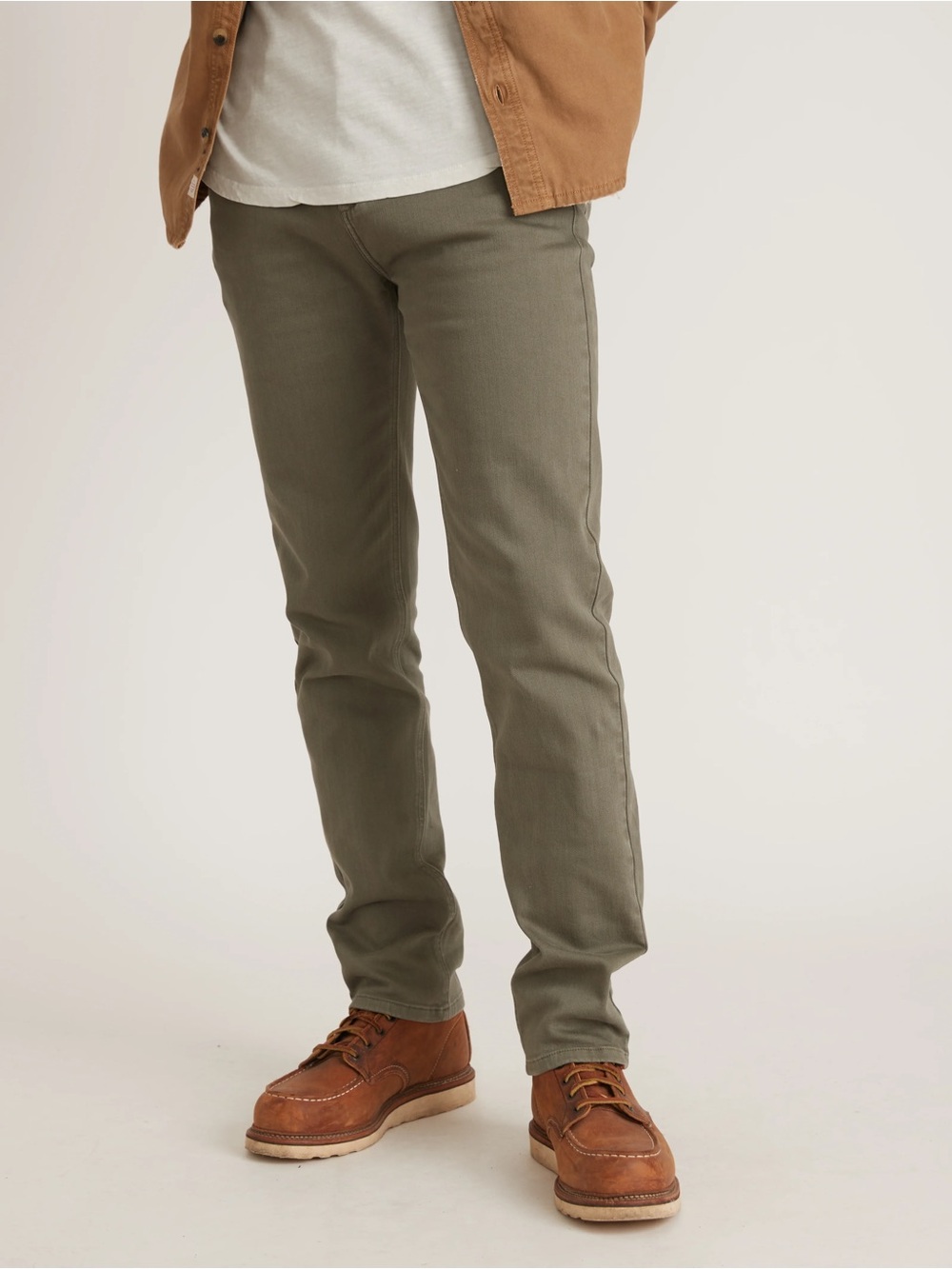 NWT Marine Layer Men's Slim Straight Pants in Olive Green 34x32
